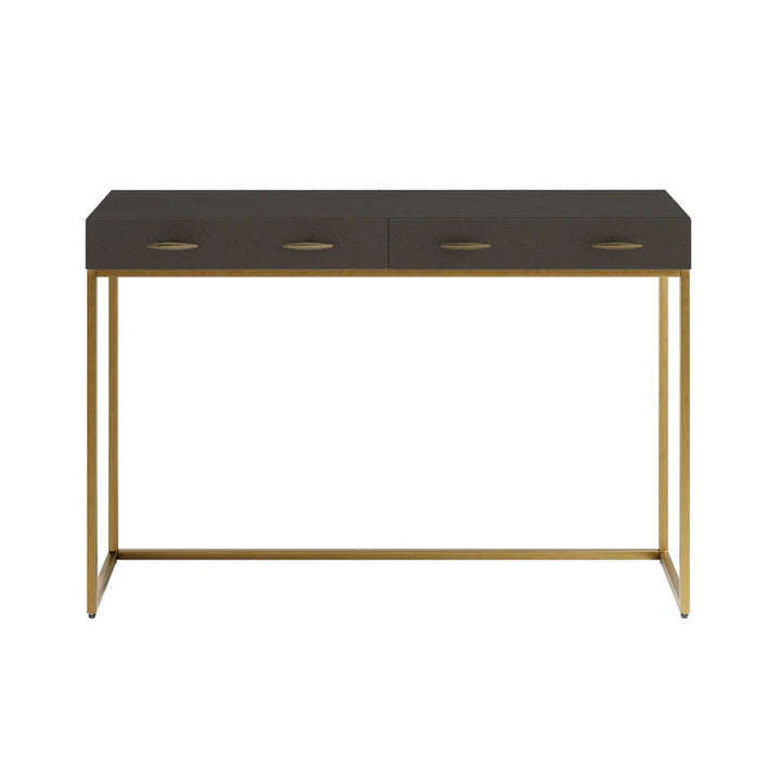 DI Designs Hampton Console - Brown Shagreen - Belmont Interiors