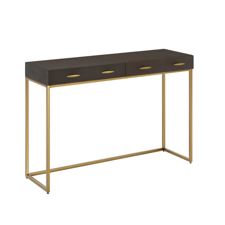 DI Designs Hampton Console - Brown Shagreen - Belmont Interiors