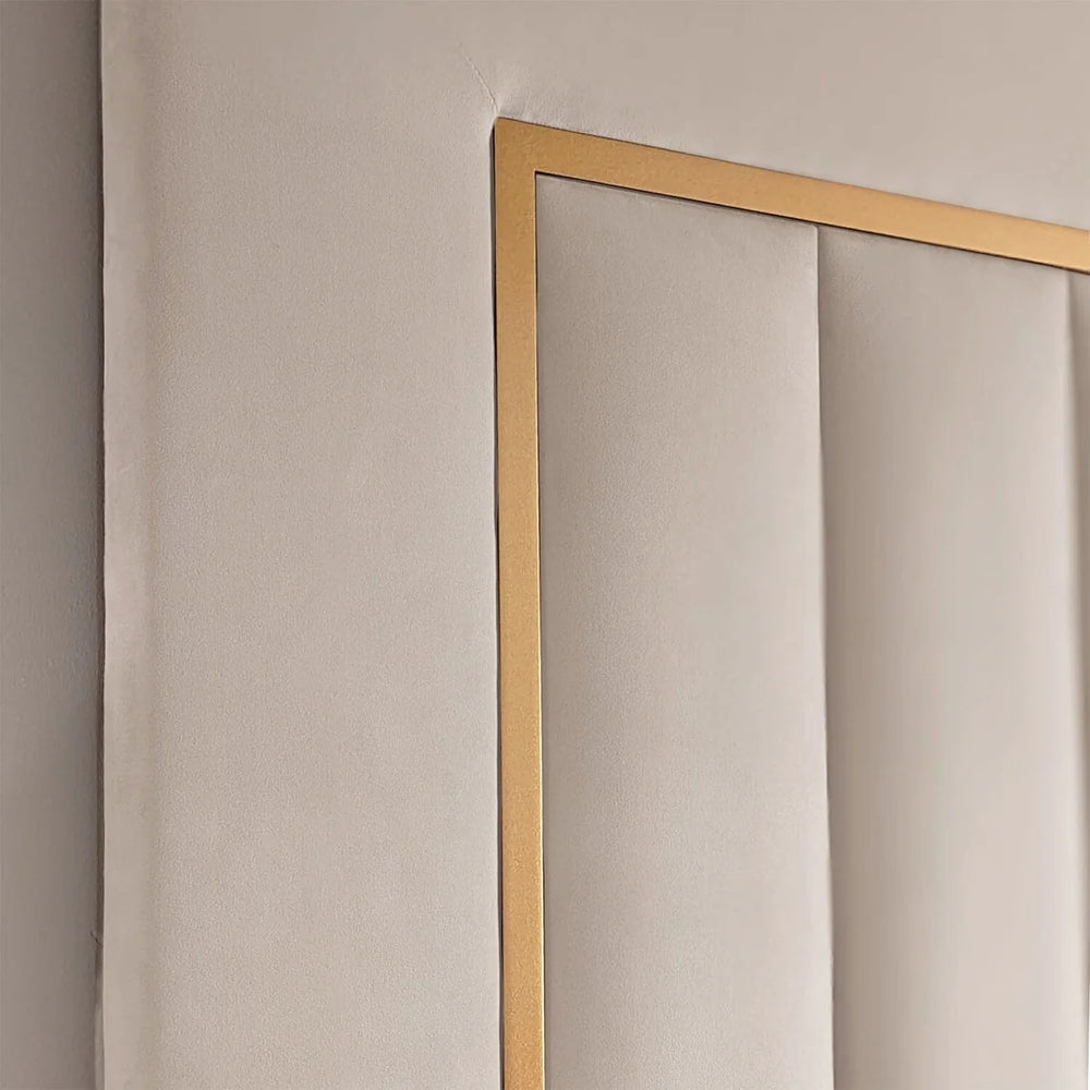 Como Gold Trim Channelled Luxury Bed - Belmont Interiors