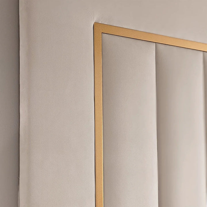 Como Gold Trim Channelled Luxury Bed - Belmont Interiors