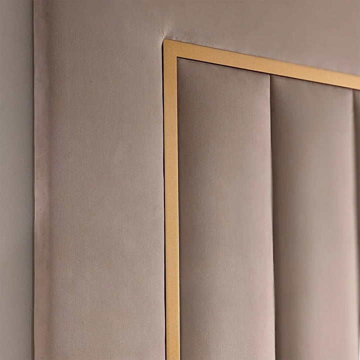 Como Gold Trim Channelled Luxury Bed - Belmont Interiors