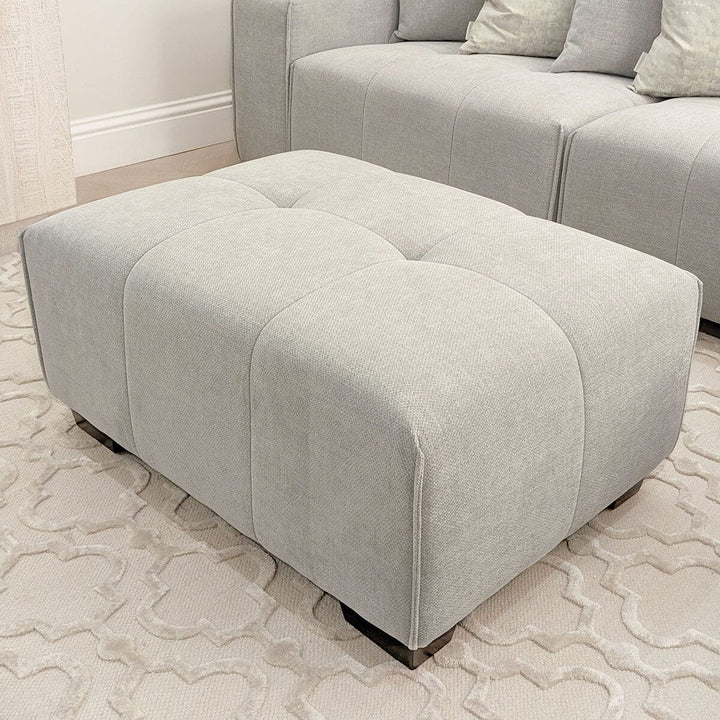 The Leonard Cloudy Grey Boucle Right Hand Corner Premium Sofa Cloudy Grey Boucle Fabric - Belmont Interiors