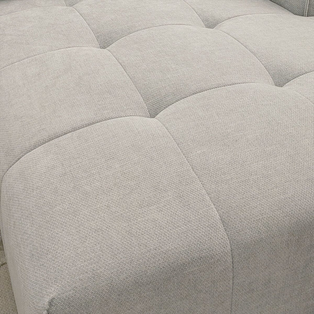 The Leonard Cloudy Grey Boucle Right Hand Corner Premium Sofa Cloudy Grey Boucle Fabric - Belmont Interiors