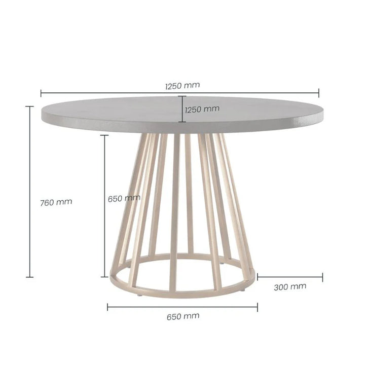 DI Designs Bredon Round 125cm Dining Table - Belmont Interiors
