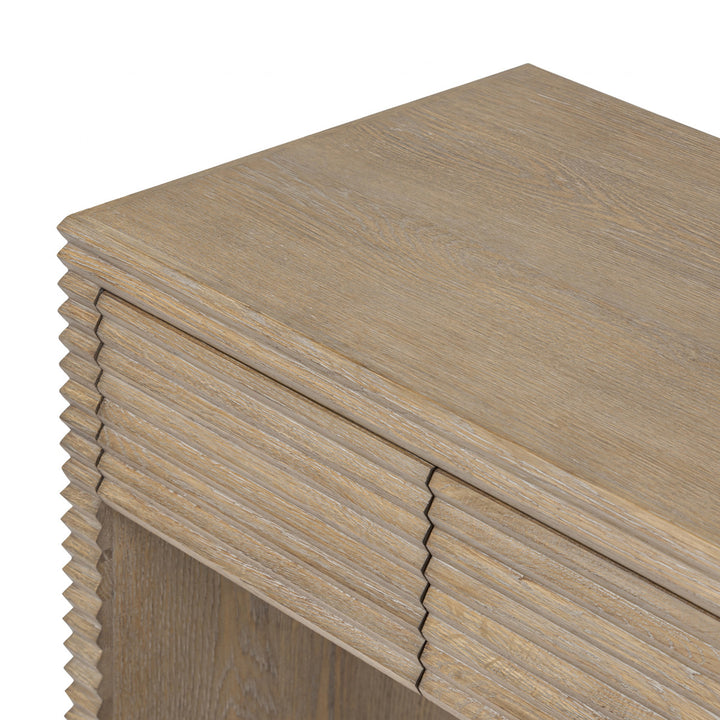 DI Designs Wickham 3 Drawer Desk in Ribbed Oak - Belmont Interiors
