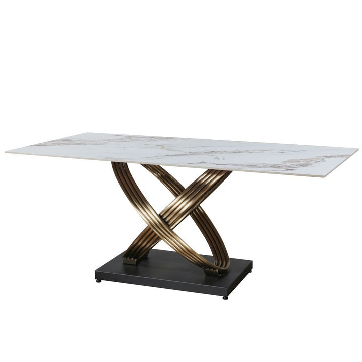 Azura Gloss Ceramic Dining Table [Pre-order Dec 5th] - Belmont Interiors
