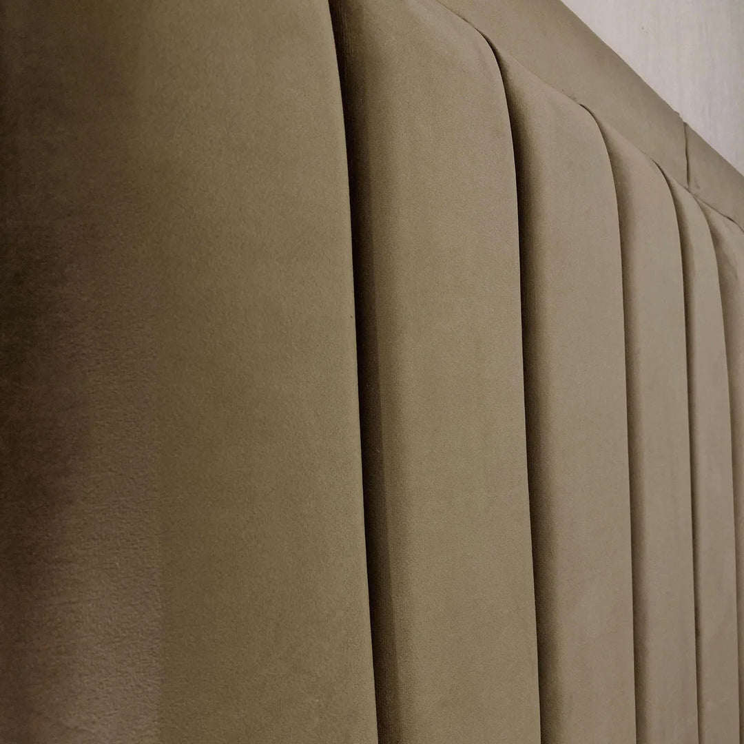 Monaco Panel Upholstered Plush Velvet Bed Frame