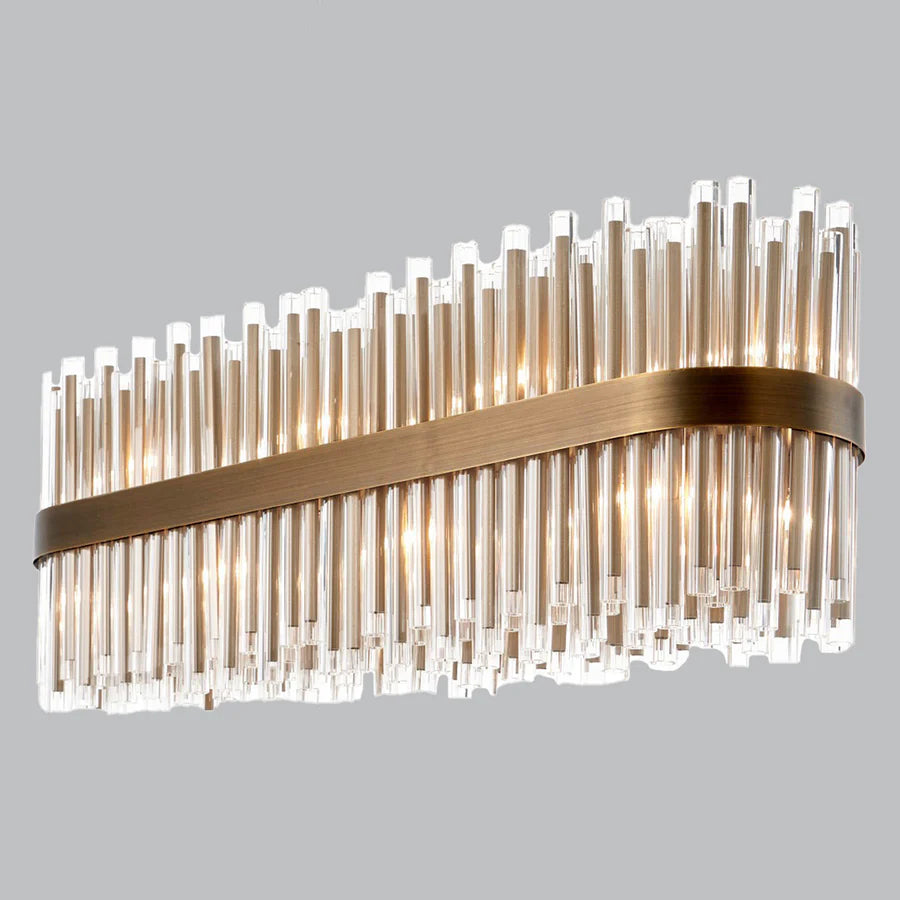 Ives Long Chandelier – Antique Brass