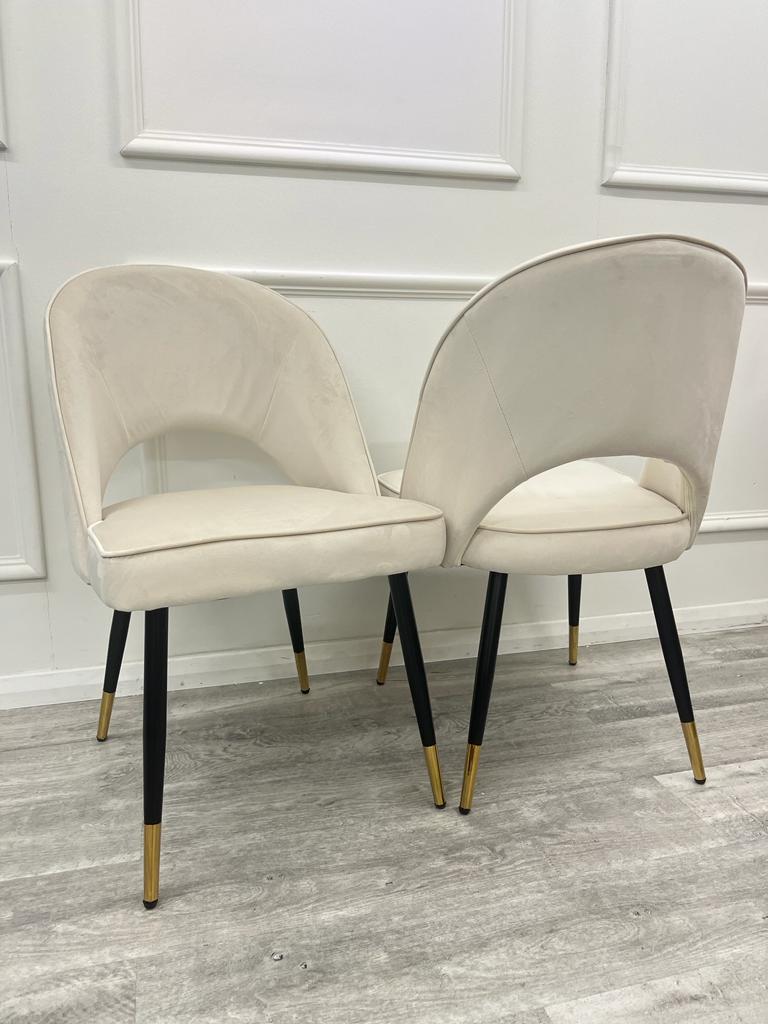 Shorely Velvet Dining Chairs - All Colours - Belmont Interiors