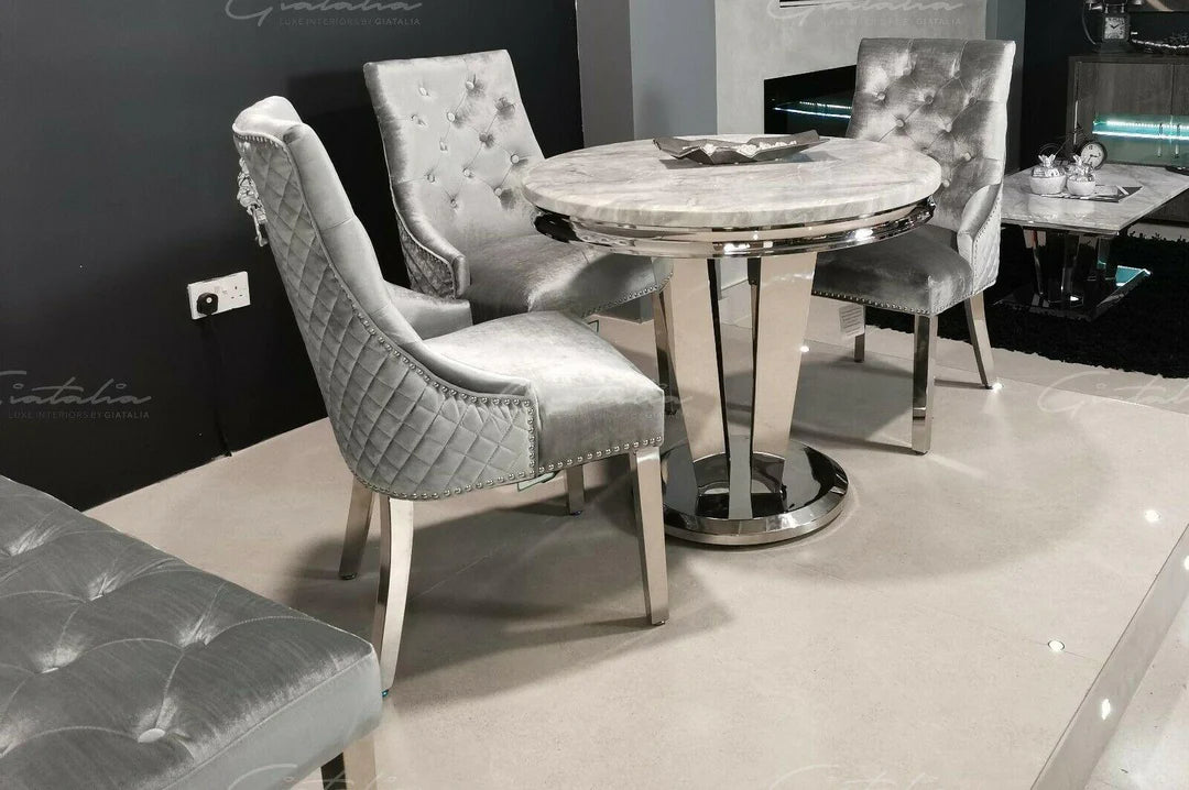 Riccardo 90cm Marble Round Dining Table