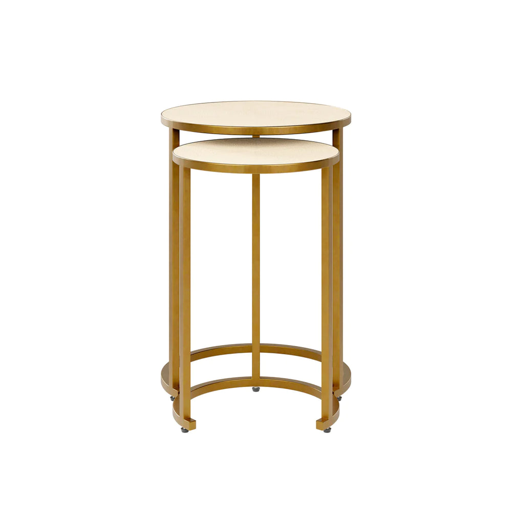 Di Designs Hampton Nest of Tables in Ivory Shagreen - Belmont Interiors