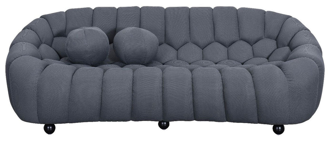 Belle Bubble Curved Sofa in Grey