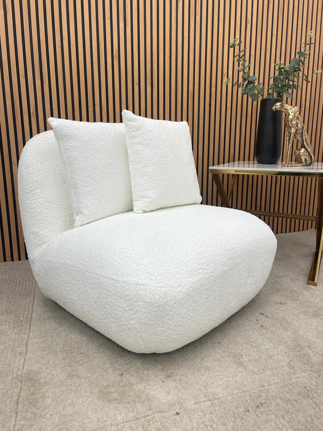 Miami Boucle Accent Sofa Swivel Chair - All Colours-Armchairs-ASR-Belmont Interiors