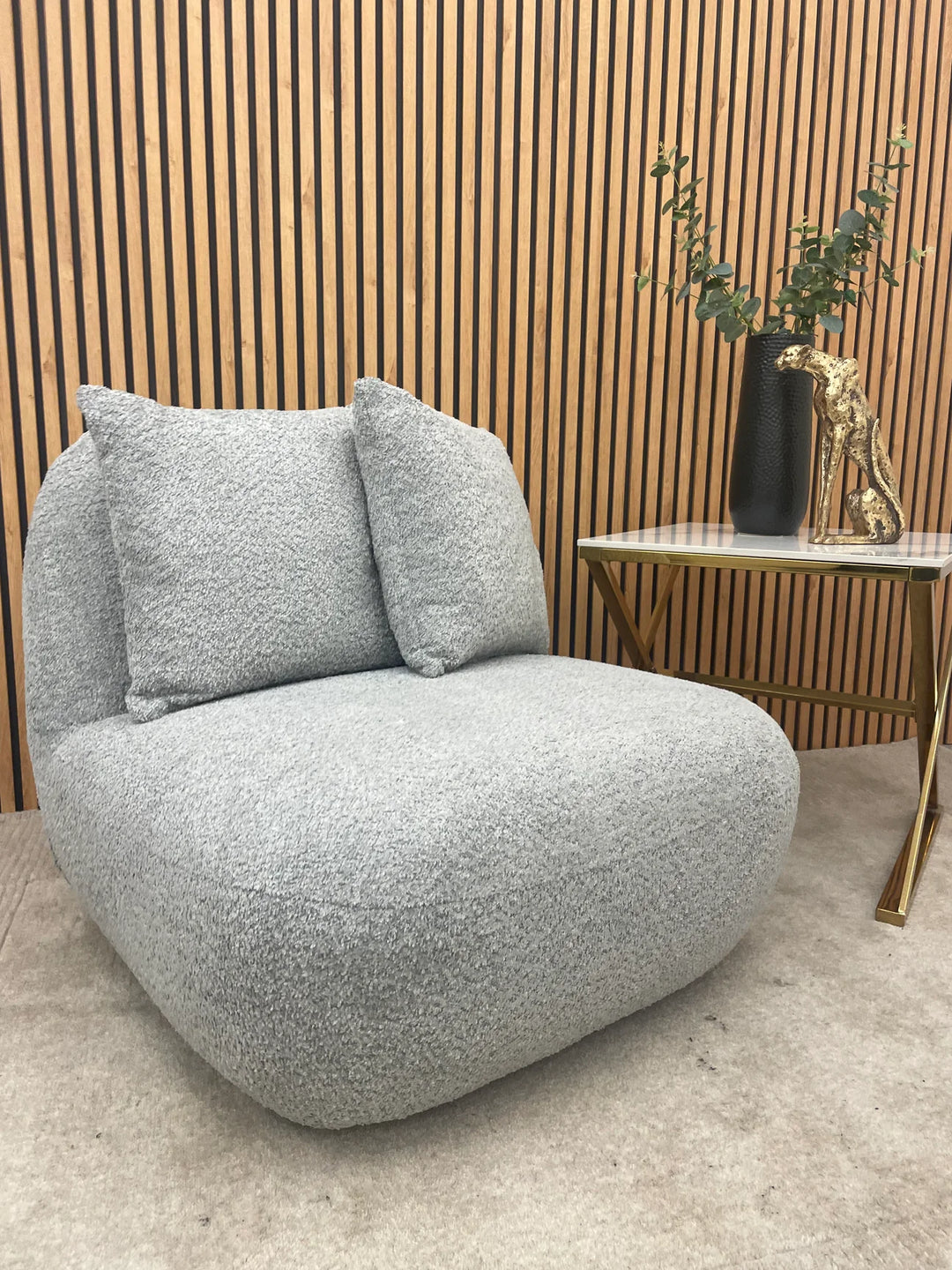 Miami Boucle Accent Sofa Swivel Chair - All Colours-Armchairs-ASR-Belmont Interiors
