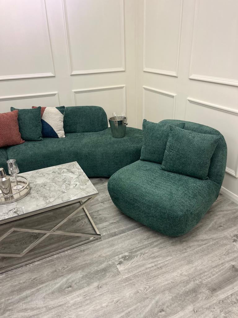 Miami Boucle Accent Sofa Swivel Chair - All Colours-Armchairs-ASR-Belmont Interiors