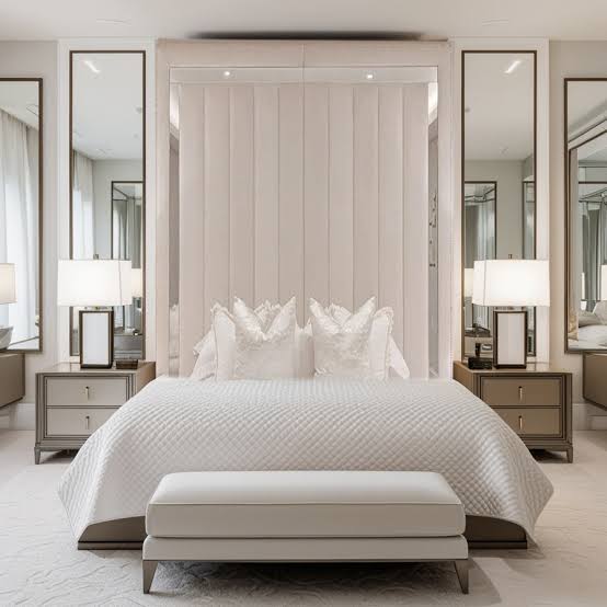 Chelsea Velvet Mirrored Premium Channelled Bed