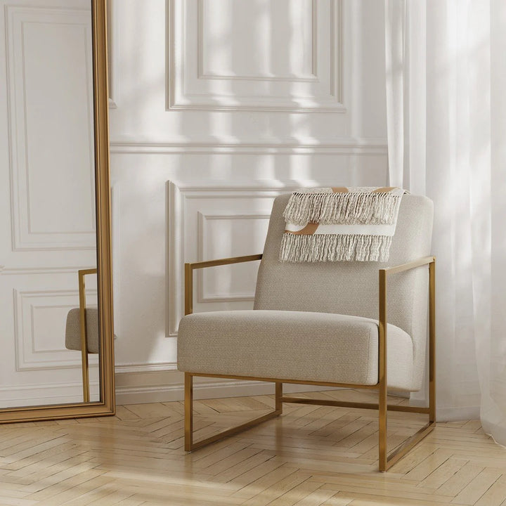 Madison Designs Ritz Accent Chair - Beige & Gold