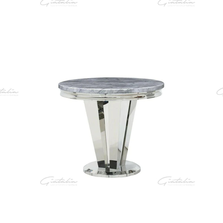 Riccardo 90cm Marble Round Dining Table - Belmont Interiors