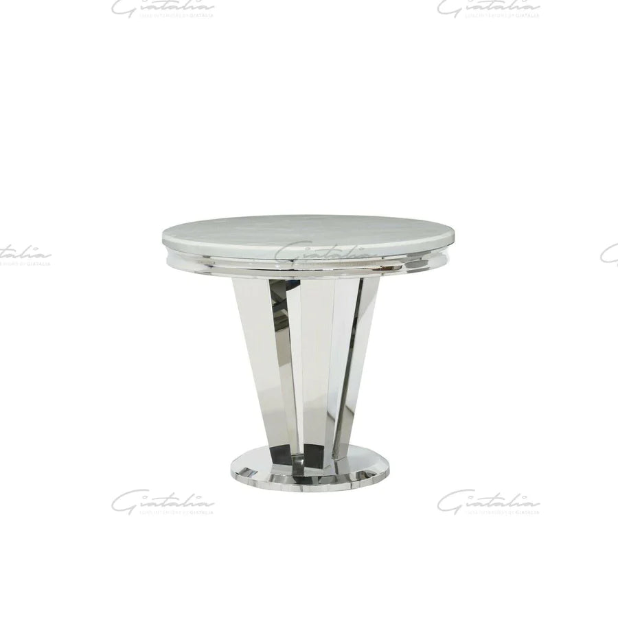 Riccardo 90cm Marble Round Dining Table - Belmont Interiors