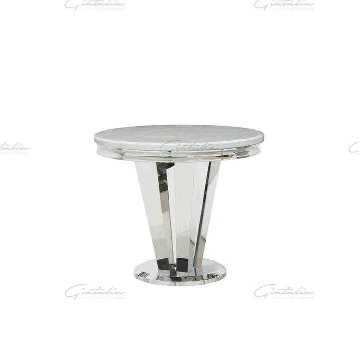 Riccardo 90cm Marble Round Dining Table - Belmont Interiors