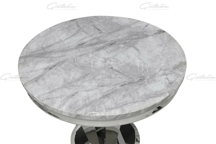 Riccardo 90cm Marble Round Dining Table - Belmont Interiors