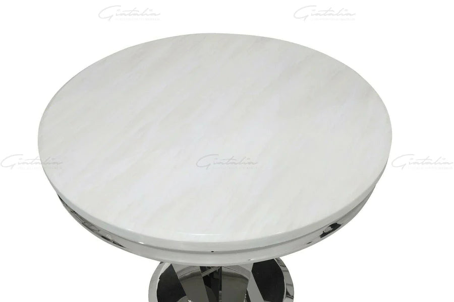 Riccardo 90cm Marble Round Dining Table - Belmont Interiors