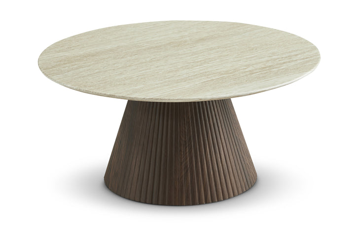 Berkeley Designs Milan Coffee Table in White Marble and Walnut