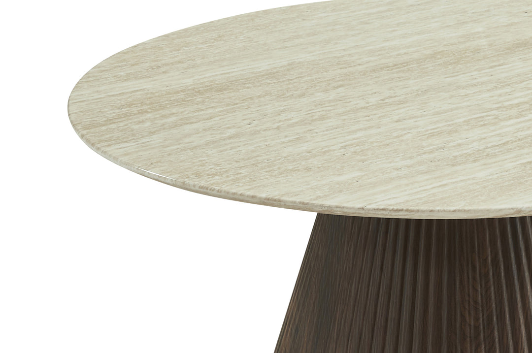 Berkeley Designs Milan Coffee Table in White Marble and Walnut