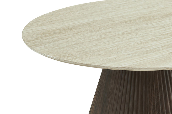 Berkeley Designs Milan Coffee Table in White Marble and Walnut