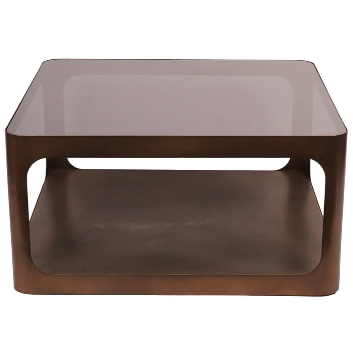 Libra Interiors Thorpe Square Coffee Table - Metal & Glass