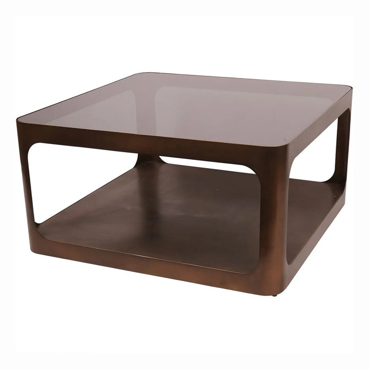Libra Interiors Thorpe Square Coffee Table - Metal & Glass