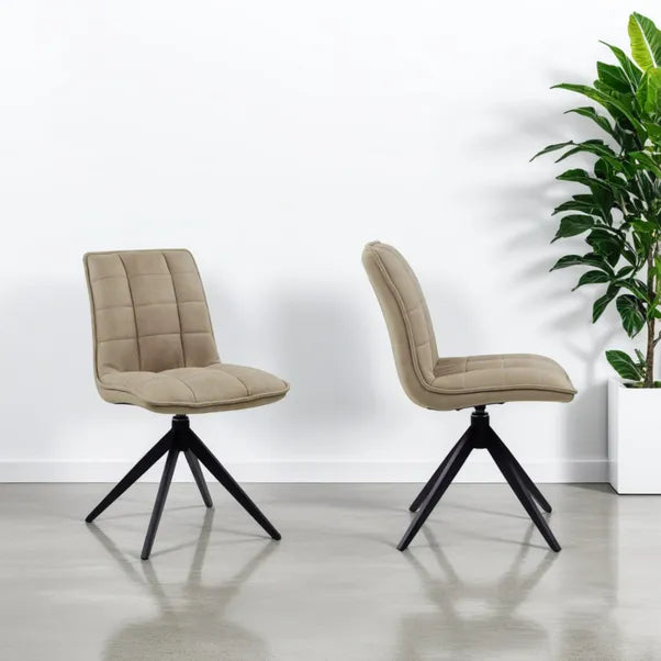 Luna Dining Chair in Taupe - Set of 2
