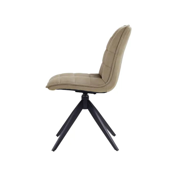 Luna Ceramic Dining Table With Swivel Dining Chairs