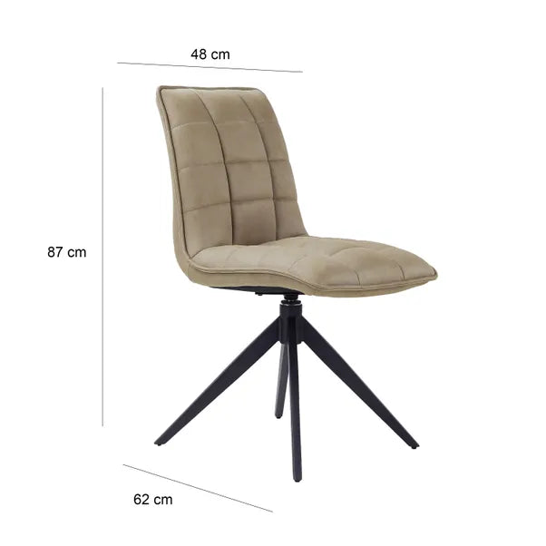 Luna Ceramic Dining Table With Swivel Dining Chairs