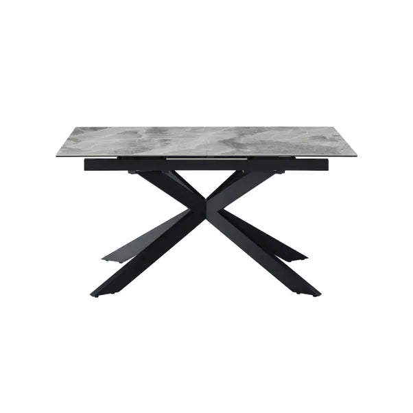 Cassia 6-8 Seater Extending Dining Table in Grey Ceramic - 150-190cm