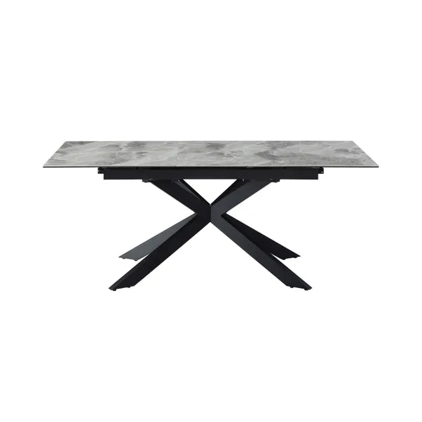 Cassia 6-8 Seater Extending Dining Table in Grey Ceramic - 150-190cm