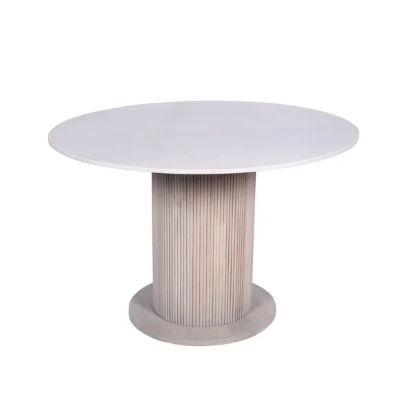 Alessia Mango Wood 4-6 Seater Round Dining Table - 115cm