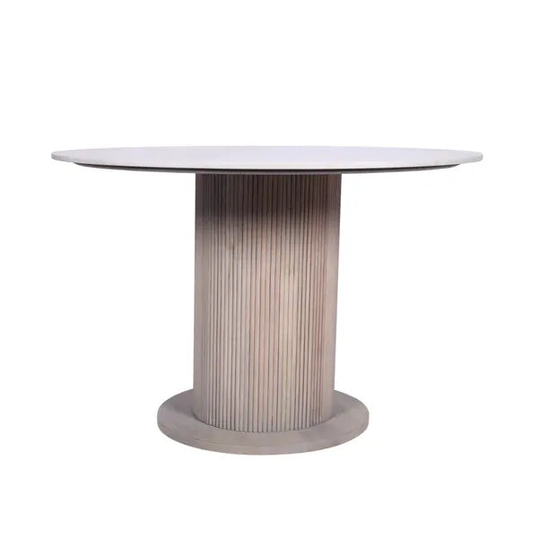 Alessia Mango Wood 4-6 Seater Round Dining Table - 115cm