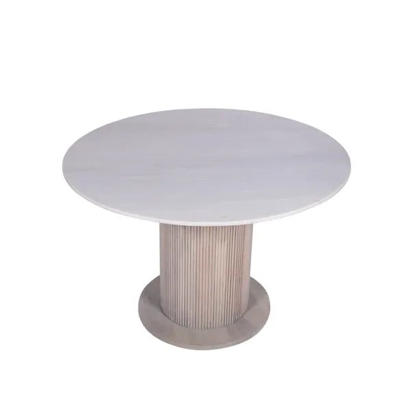Alessia Mango Wood 4-6 Seater Round Dining Table - 115cm
