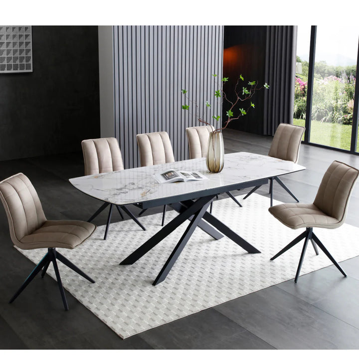 Luna Ceramic Extending Dining Table - 160-200cm