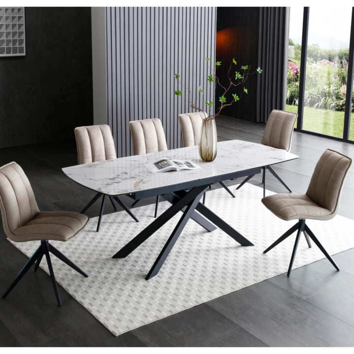 Luna Ceramic Extending Dining Table - 160-200cm