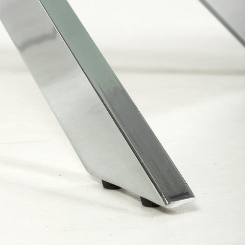 Venice Medium White/Chrome Dining Table - 160cm