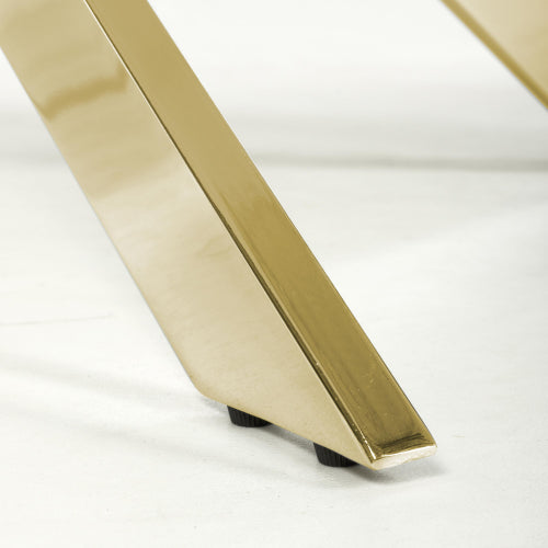 Venice Medium White/Gold Dining Table - 160cm