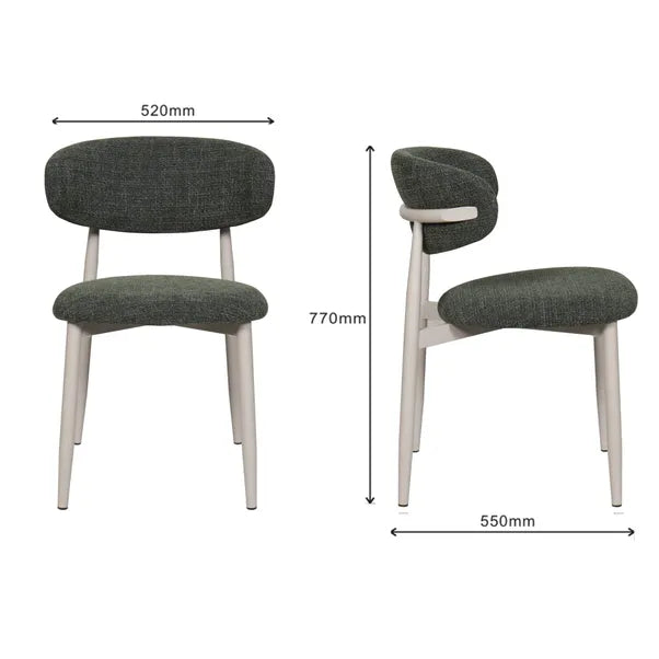 Skye Dining Chairs in Forrest Green - Set of 2