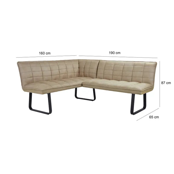 Luna Corner Dining Table and Bench Set