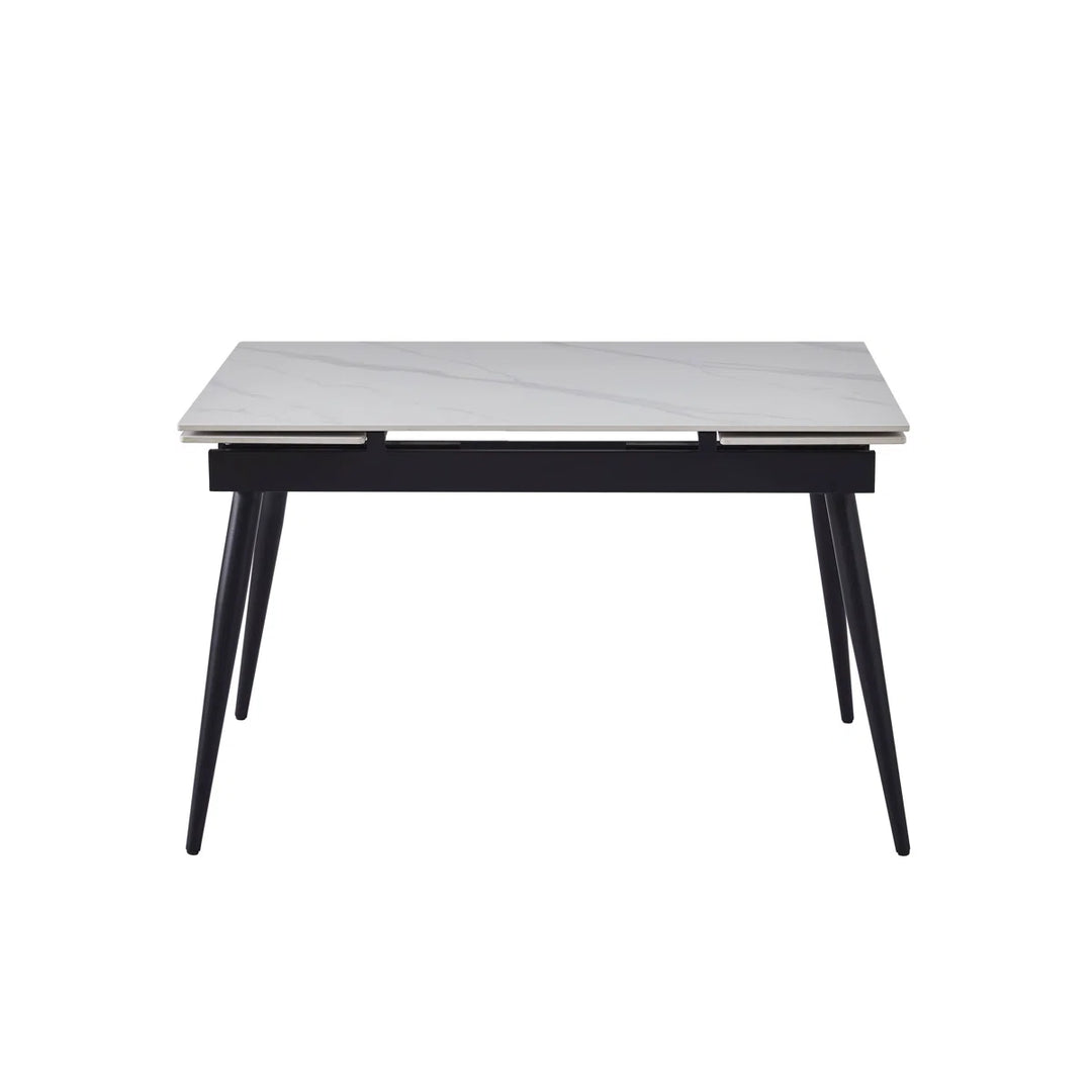 Verona 120-180cm White Ceramic Extending Dining Table