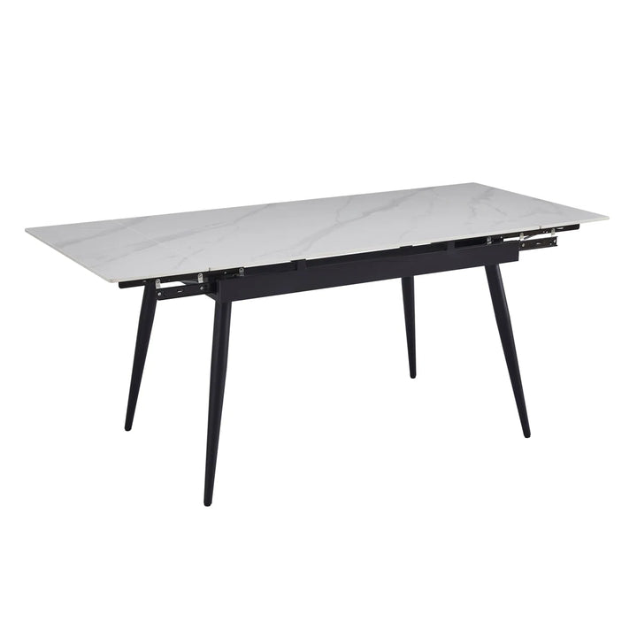 Verona 120-180cm White Ceramic Extending Dining Table