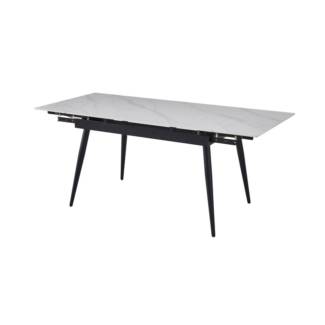 Verona 120-180cm White Ceramic Extending Dining Table