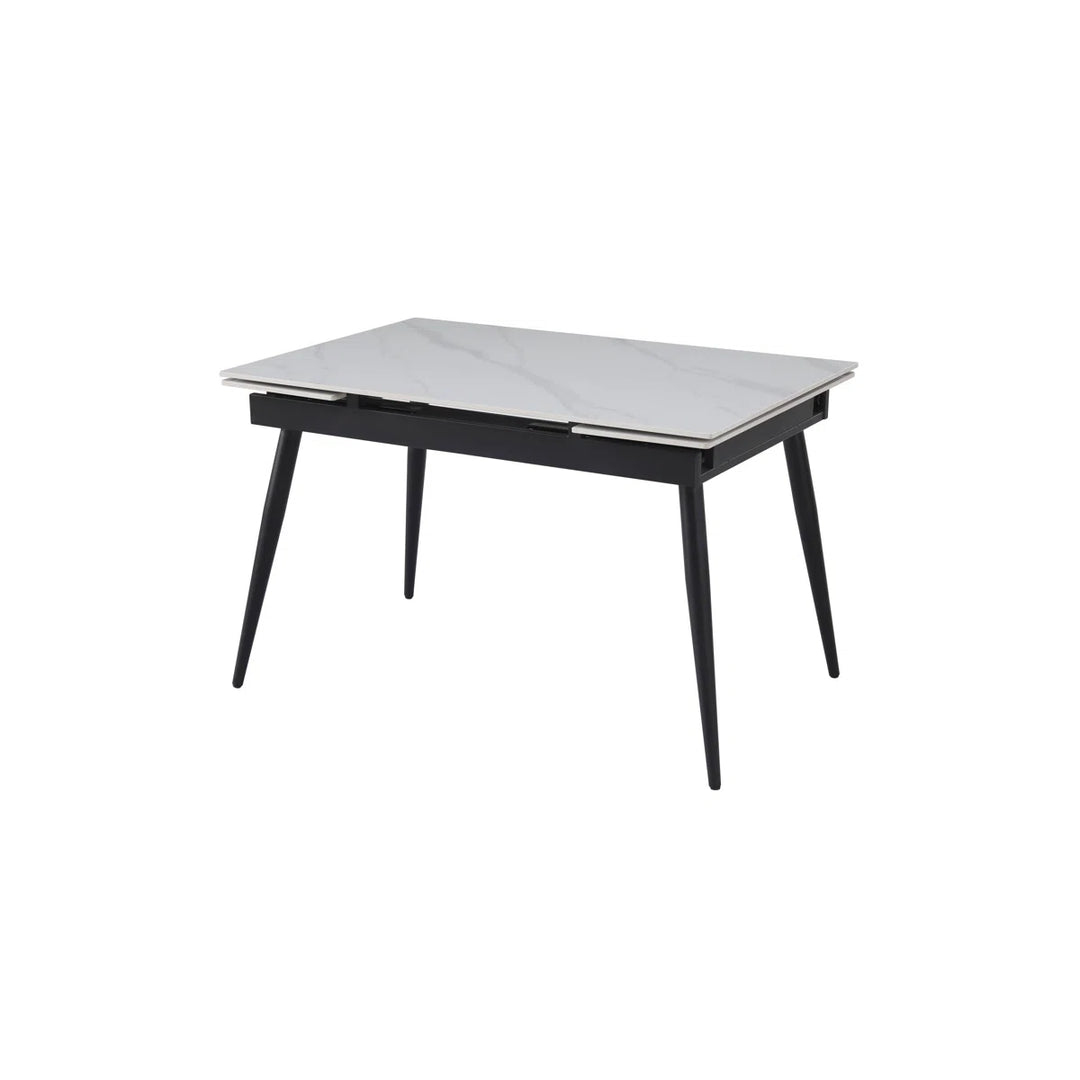 Verona 120-180cm White Ceramic Extending Dining Table