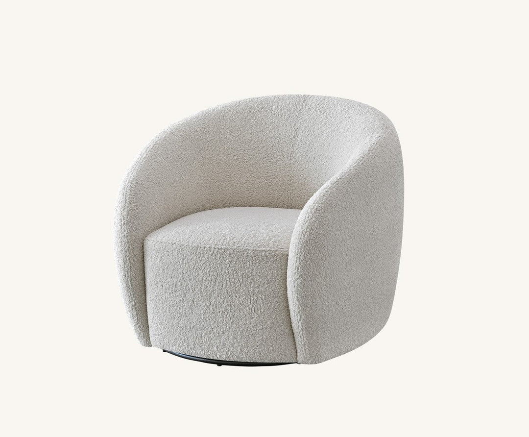 The Nolita Boucle Premium Accent Chair Koala Teddy Boucle Fabric - Belmont Interiors
